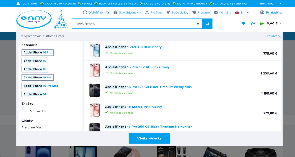 Vyhľadávanie podľa značky